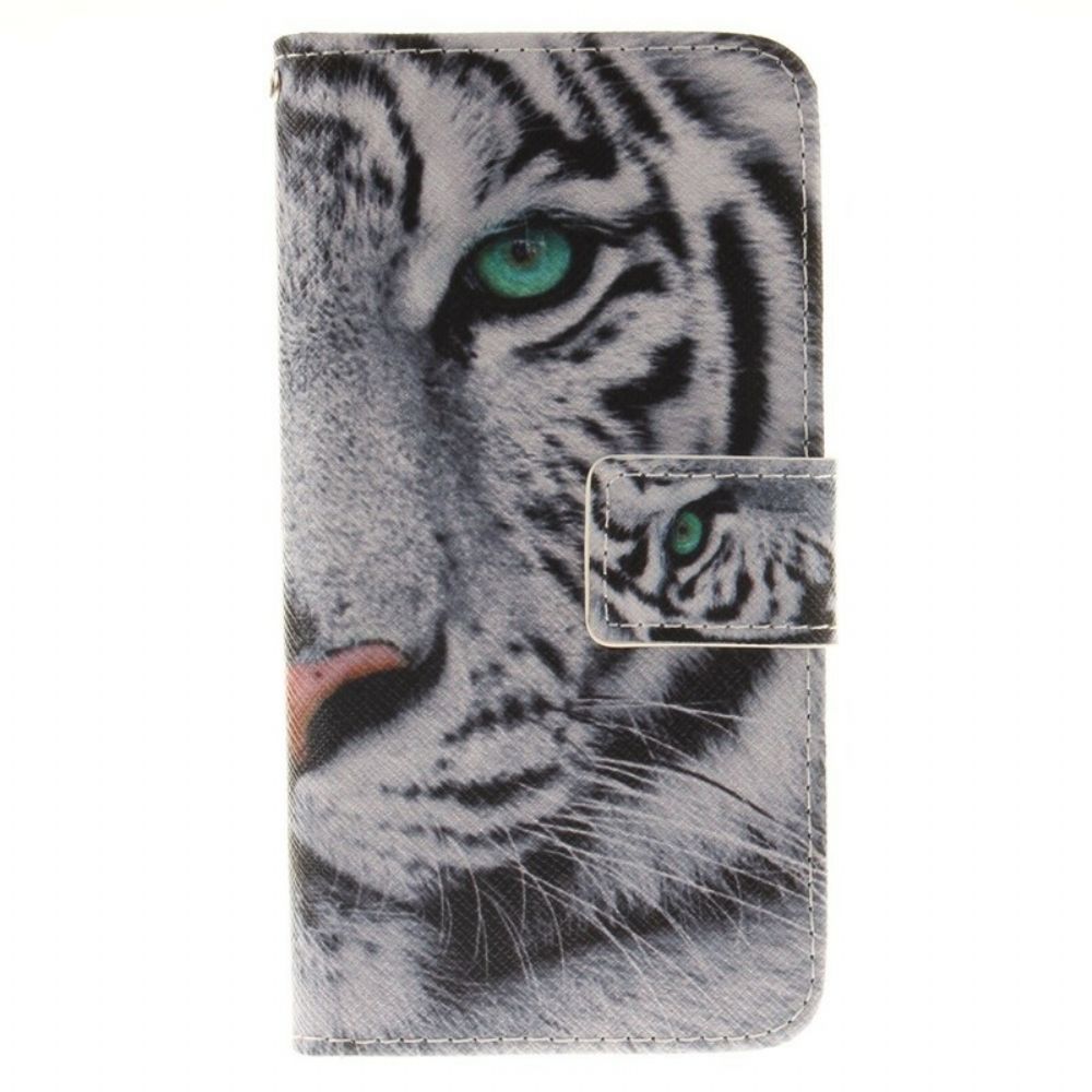 Folio-hoesje voor iPhone SE 3 / SE 2 / 8 / 7 Witte Tijger