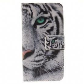 Folio-hoesje voor iPhone SE 3 / SE 2 / 8 / 7 Witte Tijger