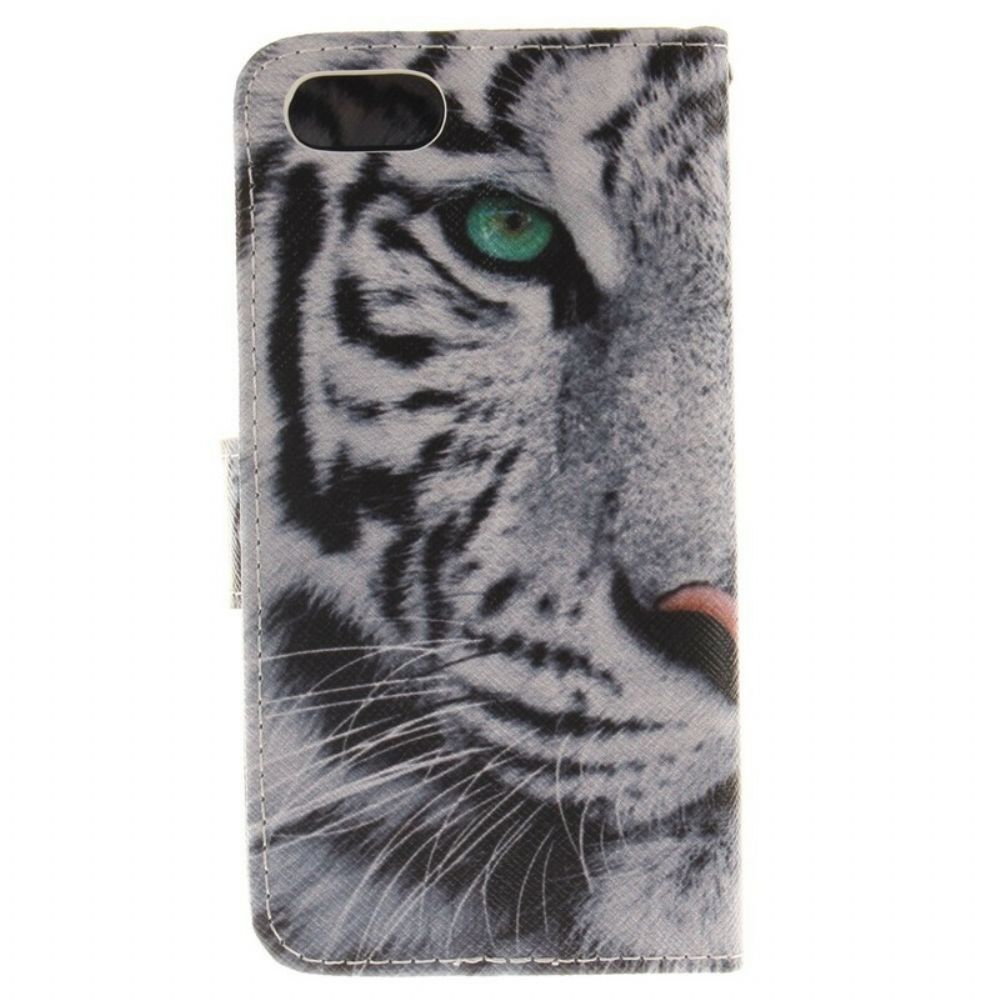 Folio-hoesje voor iPhone SE 3 / SE 2 / 8 / 7 Witte Tijger