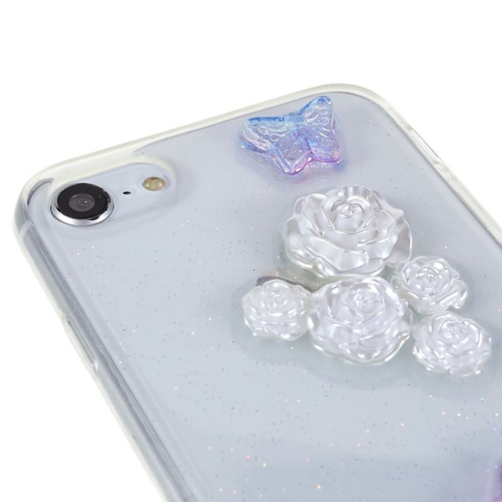 Hoesje voor iPhone SE 3 / SE 2 / 8 / 7 3d Bloemen