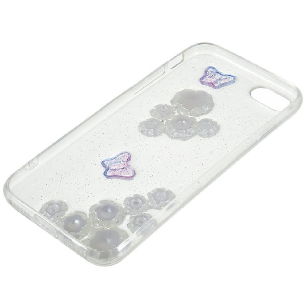 Hoesje voor iPhone SE 3 / SE 2 / 8 / 7 3d Bloemen