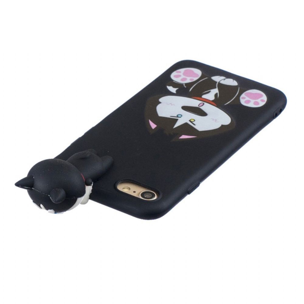 Hoesje voor iPhone SE 3 / SE 2 / 8 / 7 3d Leuke Hond