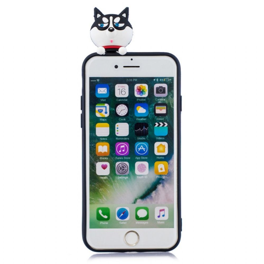 Hoesje voor iPhone SE 3 / SE 2 / 8 / 7 3d Leuke Hond