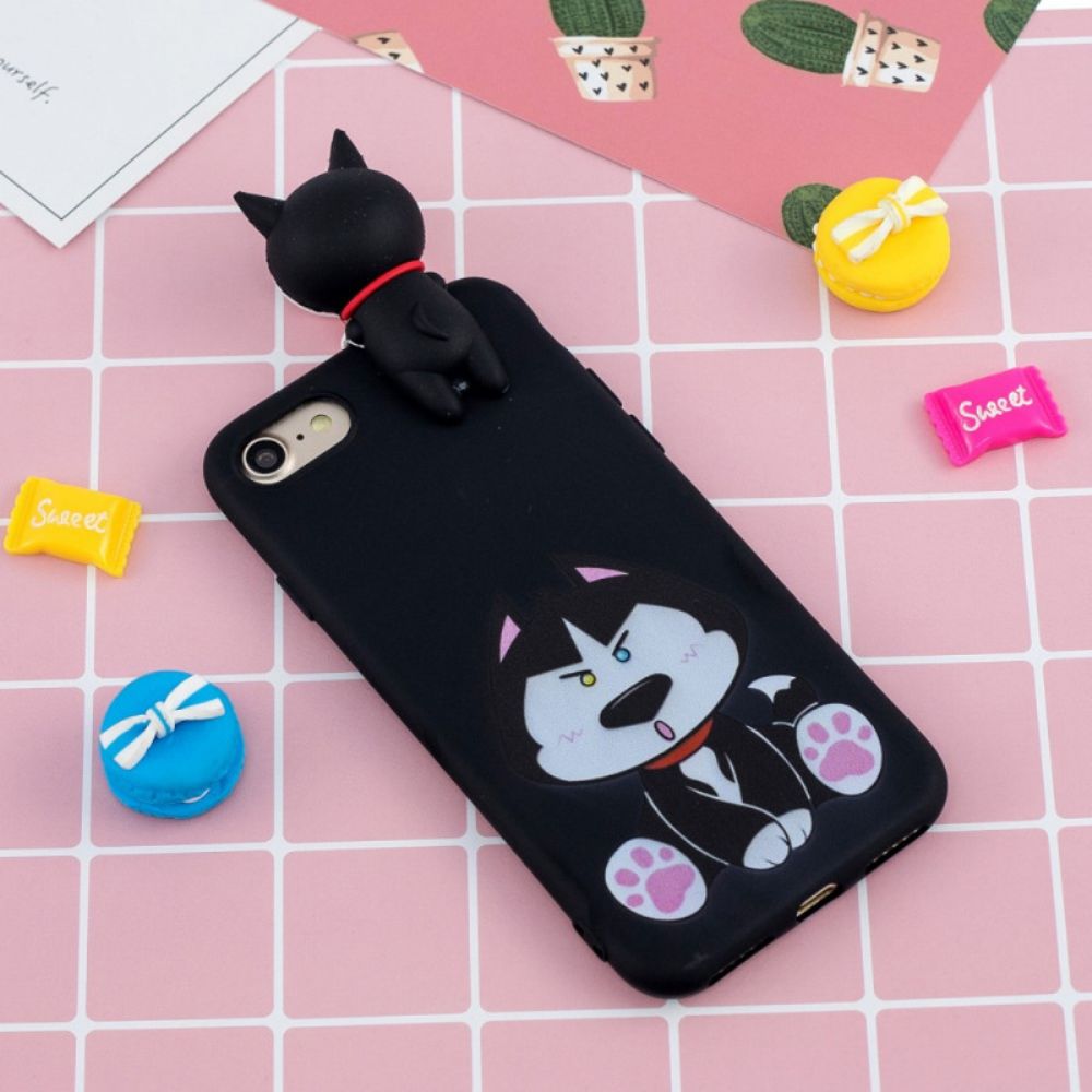 Hoesje voor iPhone SE 3 / SE 2 / 8 / 7 3d Leuke Hond