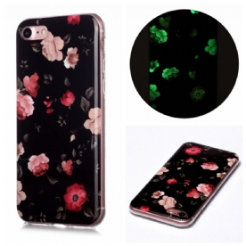 Hoesje voor iPhone SE 3 / SE 2 / 8 / 7 Fluorescerende Bloemen