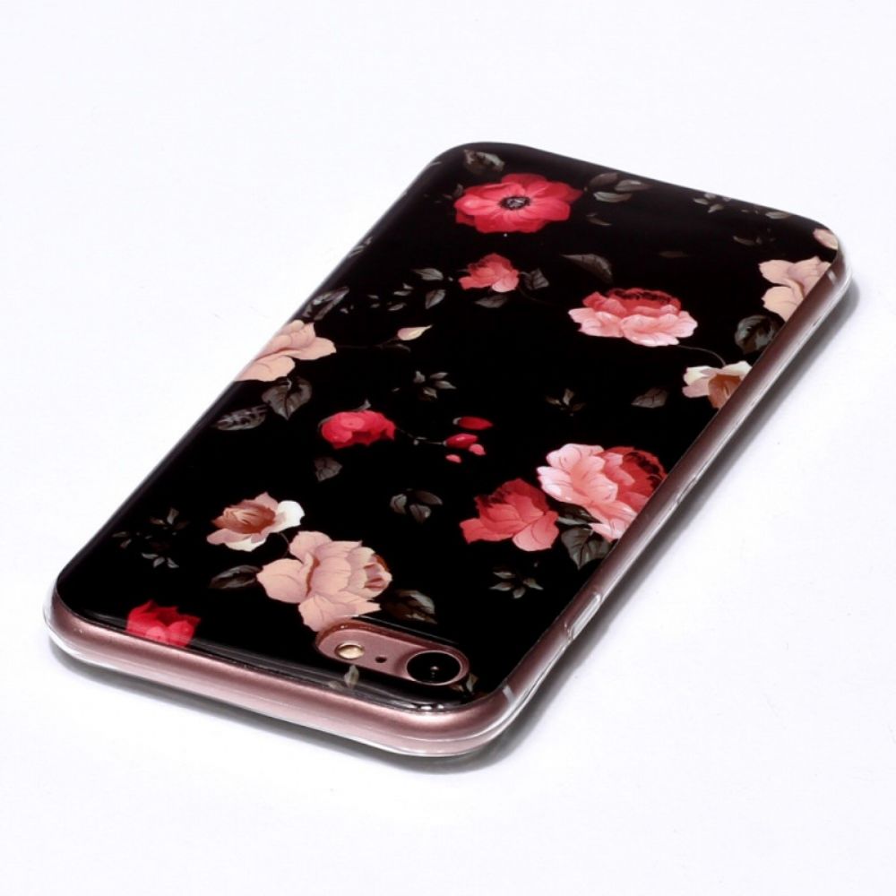 Hoesje voor iPhone SE 3 / SE 2 / 8 / 7 Fluorescerende Bloemen