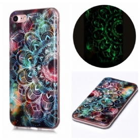 Hoesje voor iPhone SE 3 / SE 2 / 8 / 7 Fluorescerende Mandala