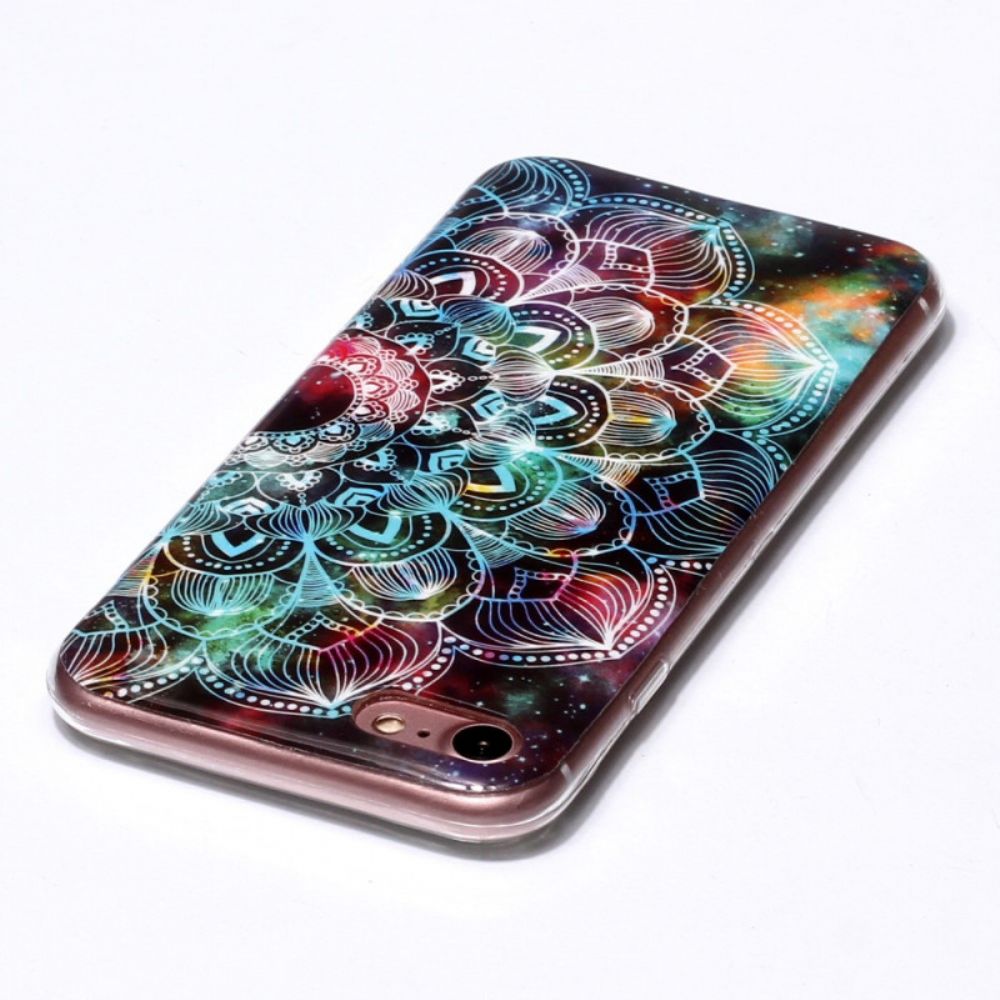 Hoesje voor iPhone SE 3 / SE 2 / 8 / 7 Fluorescerende Mandala