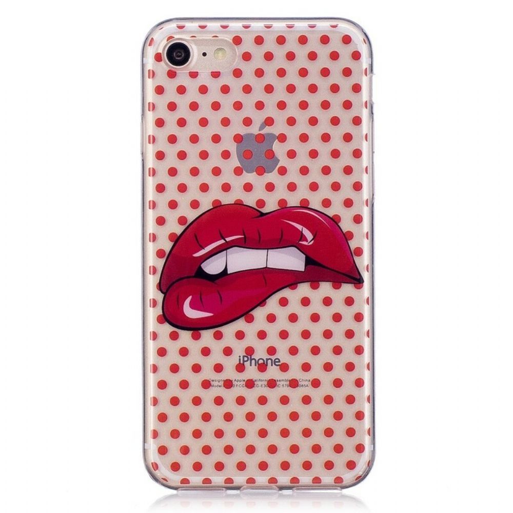 Hoesje voor iPhone SE 3 / SE 2 / 8 / 7 Gebeten Lippen