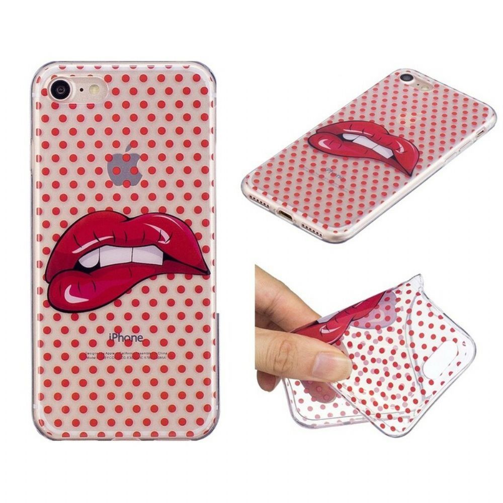 Hoesje voor iPhone SE 3 / SE 2 / 8 / 7 Gebeten Lippen