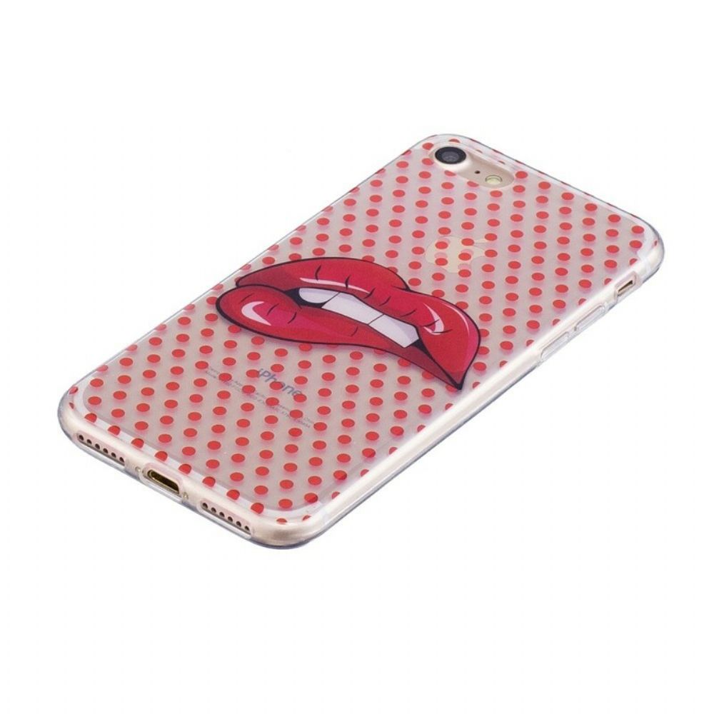 Hoesje voor iPhone SE 3 / SE 2 / 8 / 7 Gebeten Lippen