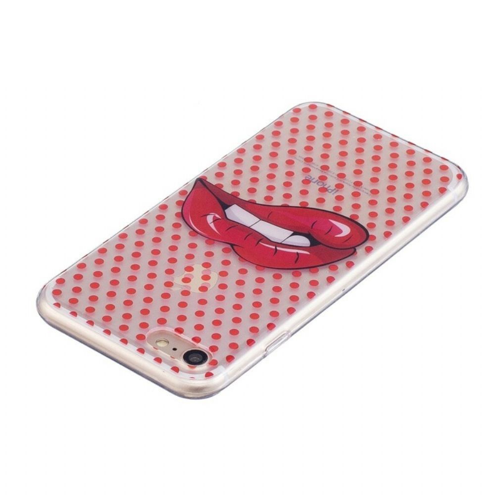 Hoesje voor iPhone SE 3 / SE 2 / 8 / 7 Gebeten Lippen