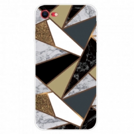 Hoesje voor iPhone SE 3 / SE 2 / 8 / 7 Geometrisch Marmer