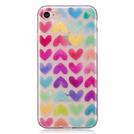 Hoesje voor iPhone SE 3 / SE 2 / 8 / 7 Grafische Harten