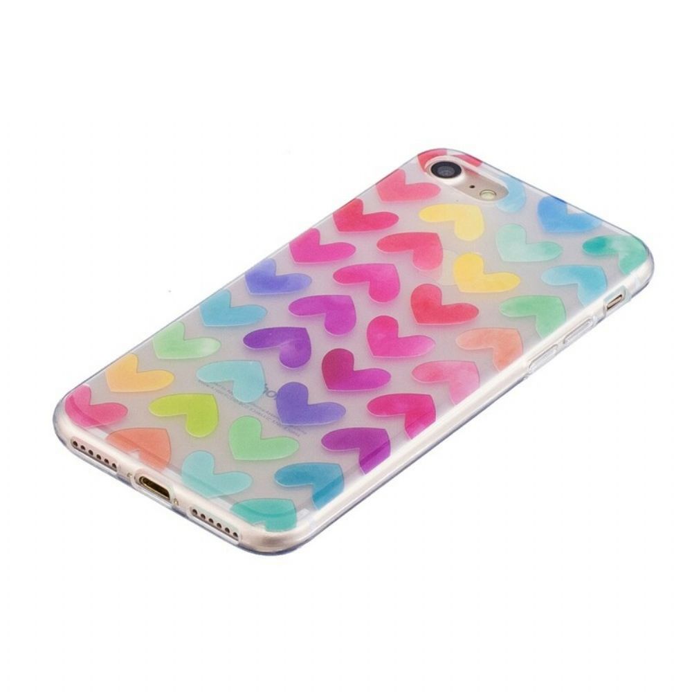 Hoesje voor iPhone SE 3 / SE 2 / 8 / 7 Grafische Harten