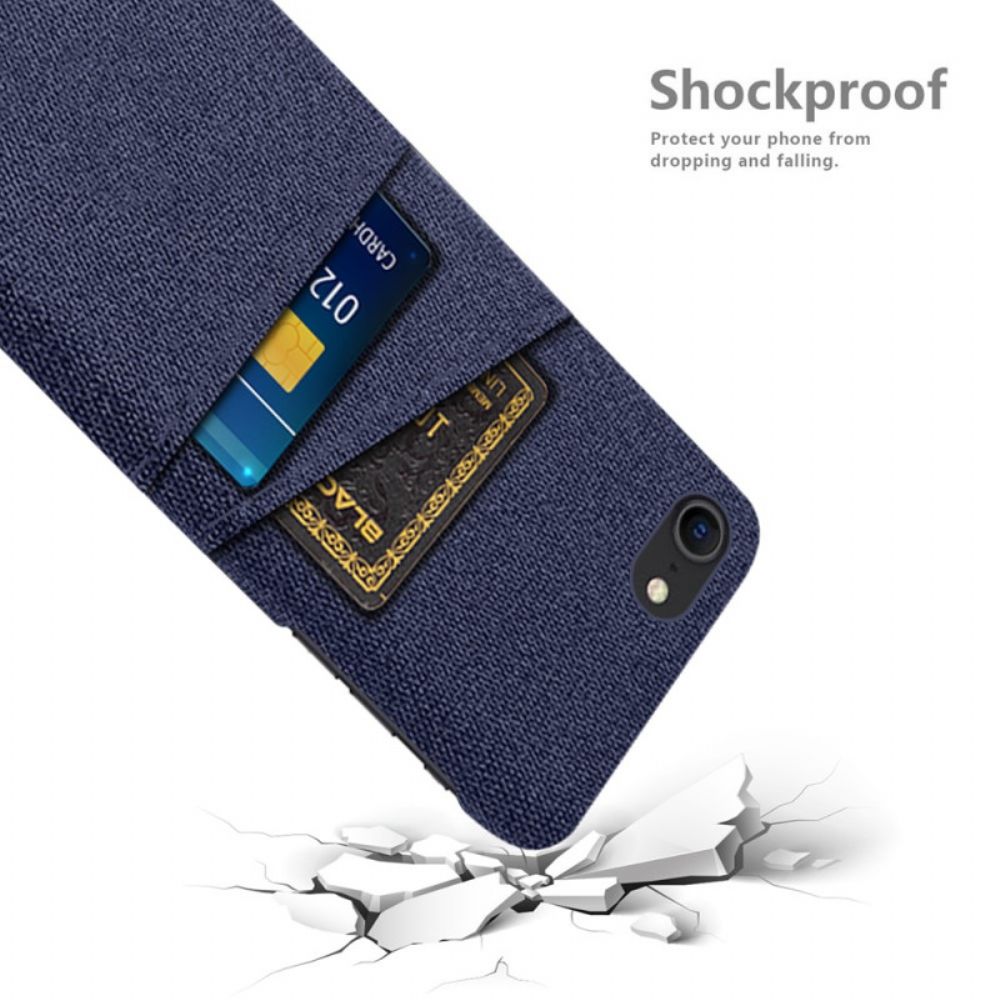 Hoesje voor iPhone SE 3 / SE 2 / 8 / 7 Kaarthouder Doek