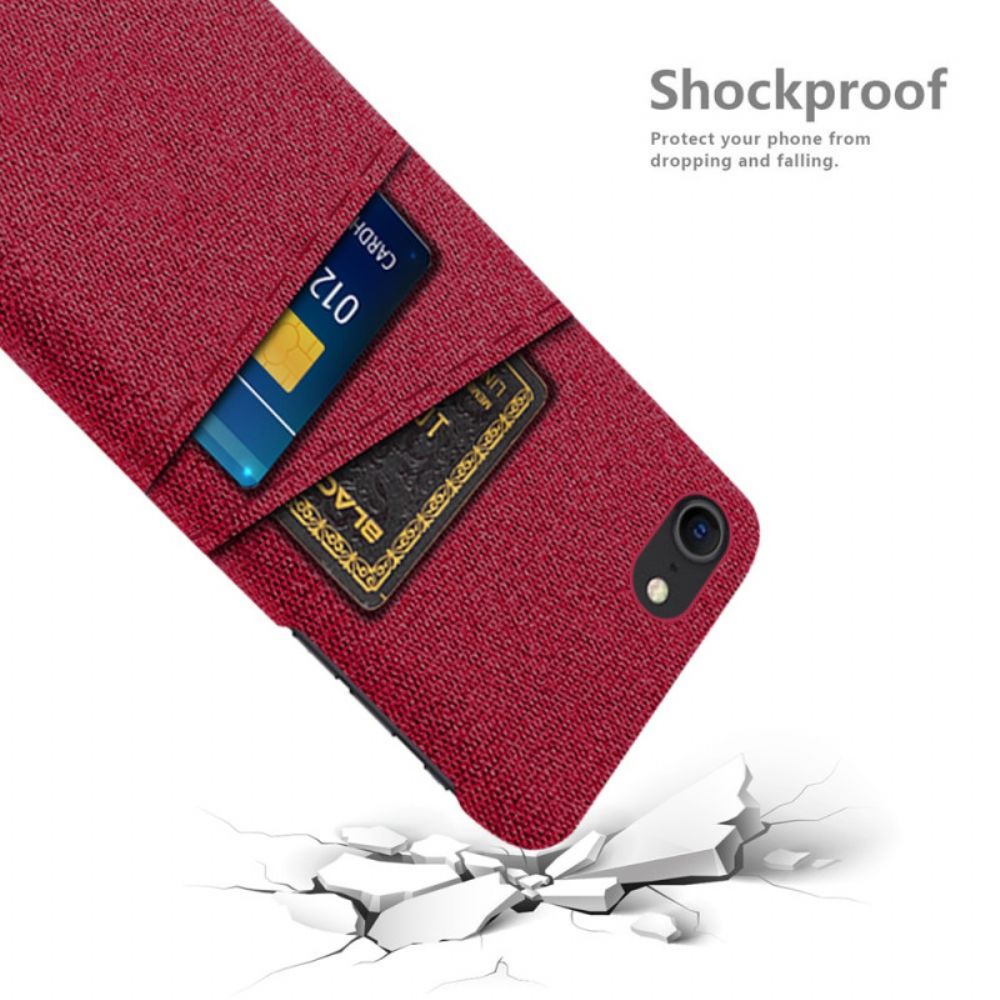 Hoesje voor iPhone SE 3 / SE 2 / 8 / 7 Kaarthouder Doek