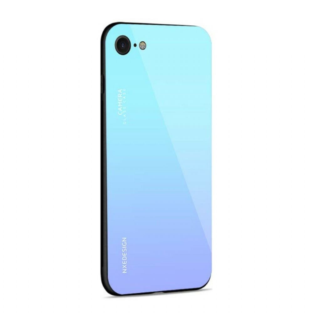 Hoesje voor iPhone SE 3 / SE 2 / 8 / 7 Nxe Gehard Glas Kleuren