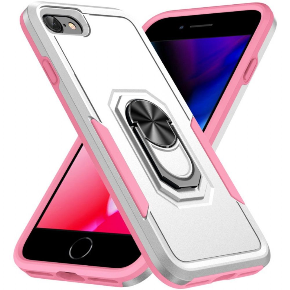 Hoesje voor iPhone SE 3 / SE 2 / 8 / 7 Ondersteuningsring Met Metaaleffect