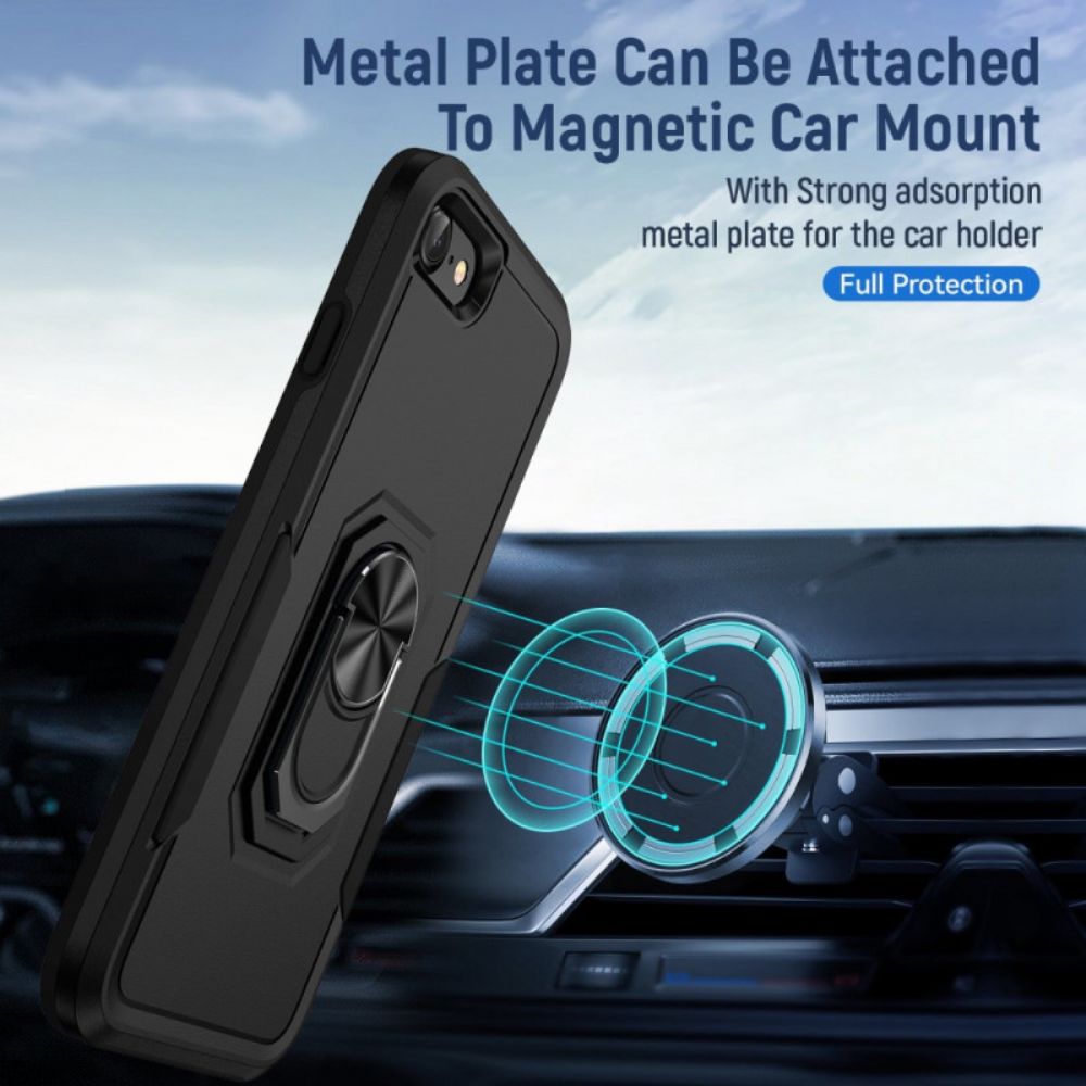 Hoesje voor iPhone SE 3 / SE 2 / 8 / 7 Ondersteuningsring Met Metaaleffect