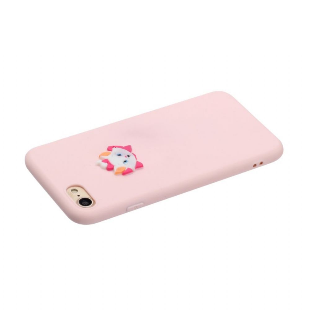 Hoesje voor iPhone SE 3 / SE 2 / 8 / 7 Siliconen Kat