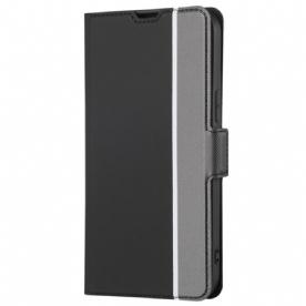 Leren Hoesje voor iPhone SE 3 / SE 2 / 8 / 7 Tweekleurige Dubbele Sluiting