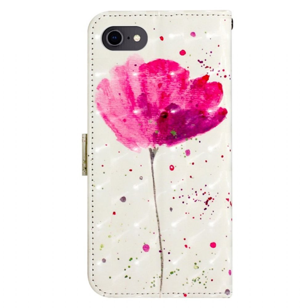 Telefoonhoesje Leren Hoesje voor iPhone SE 3 / SE 2 / 8 / 7 Halster