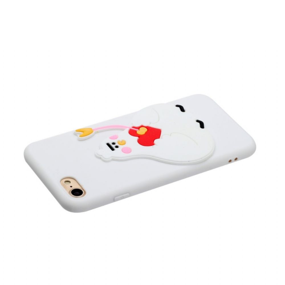 Telefoonhoesje voor iPhone SE 3 / SE 2 / 8 / 7 Siliconen Kip