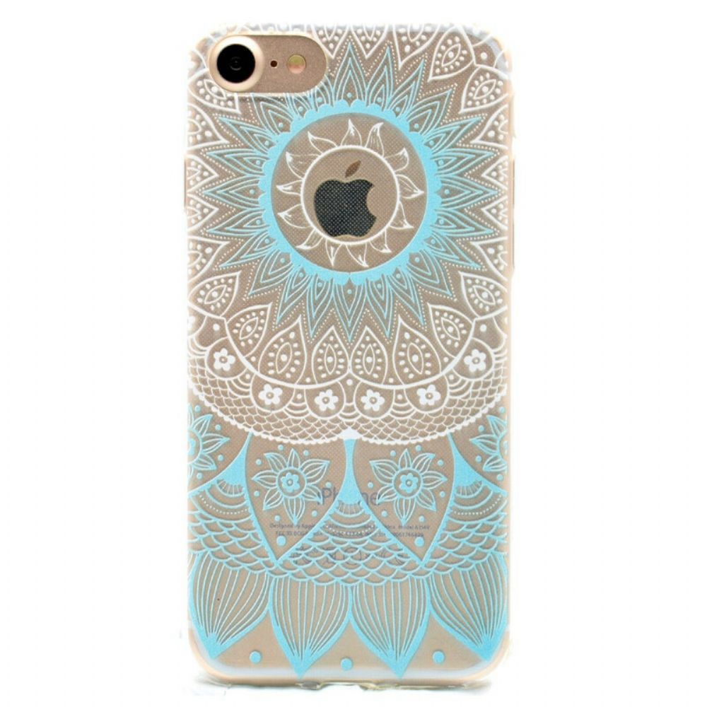 Telefoonhoesje voor iPhone SE 3 / SE 2 / 8 / 7 Transparante Gekleurde Mandala