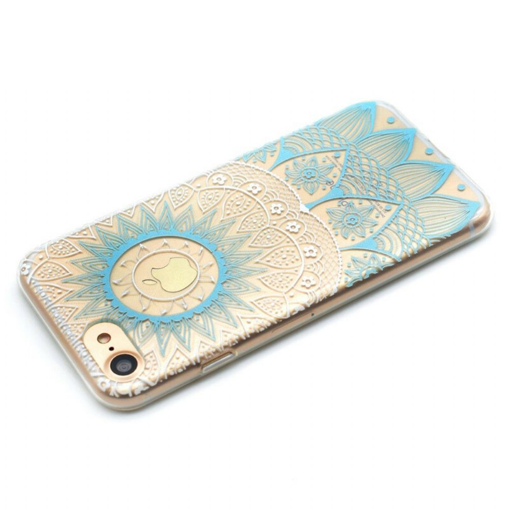 Telefoonhoesje voor iPhone SE 3 / SE 2 / 8 / 7 Transparante Gekleurde Mandala