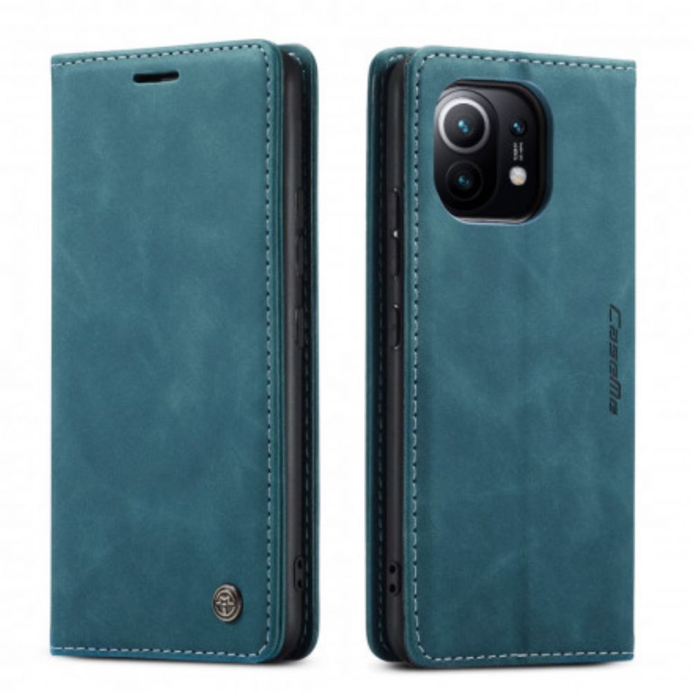 Bescherming Hoesje voor Xiaomi Mi 11 5G Folio-hoesje Casem Leereffect