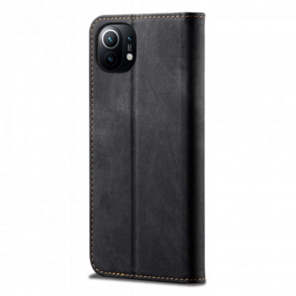 Bescherming Hoesje voor Xiaomi Mi 11 5G Folio-hoesje Denim Stof