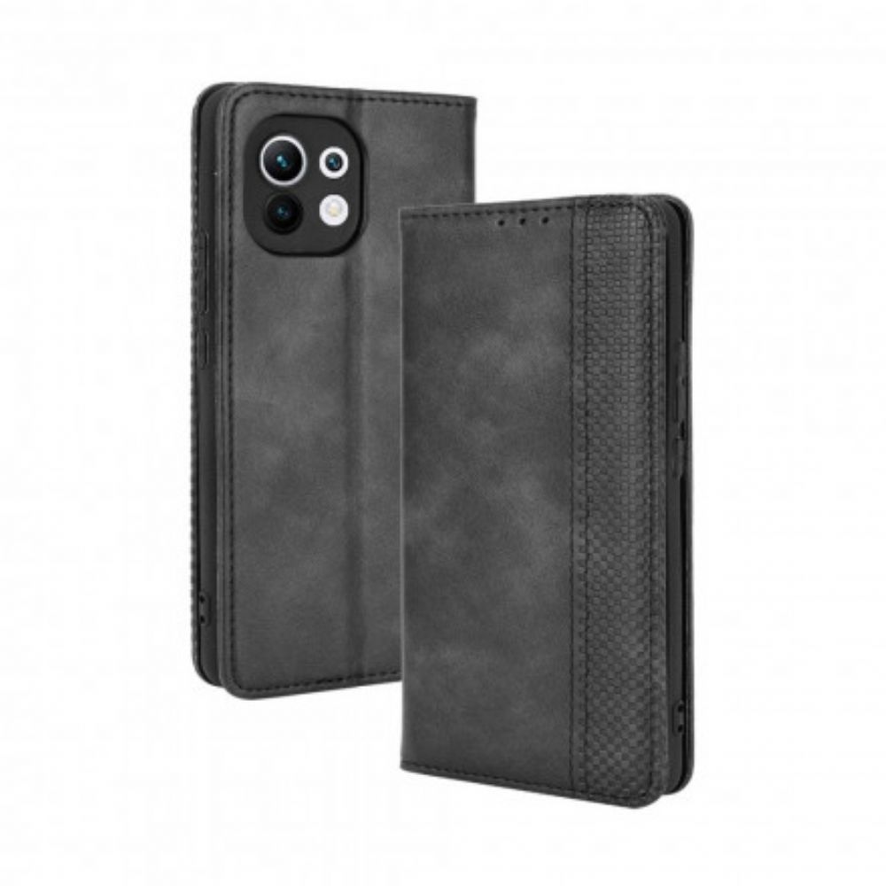 Bescherming Hoesje voor Xiaomi Mi 11 5G Folio-hoesje Vintage Gestileerd Leereffect