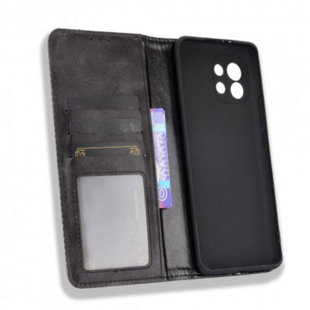 Bescherming Hoesje voor Xiaomi Mi 11 5G Folio-hoesje Vintage Gestileerd Leereffect