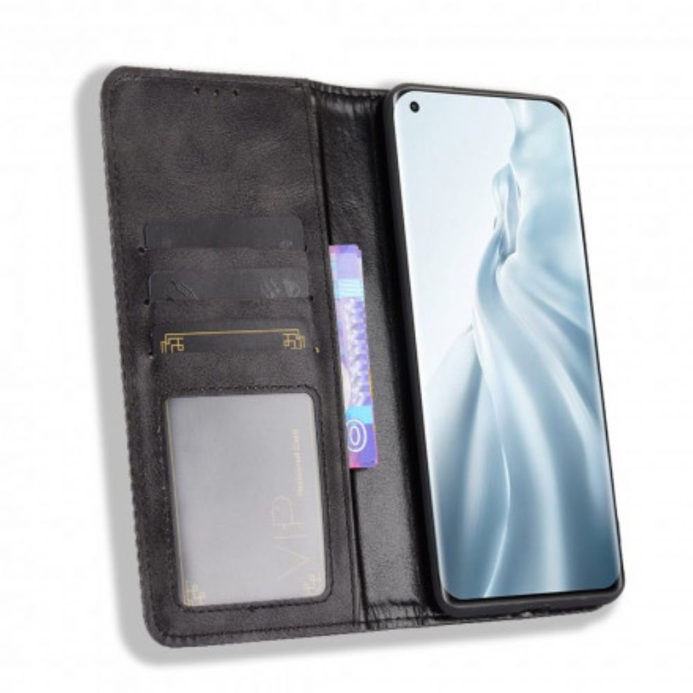 Bescherming Hoesje voor Xiaomi Mi 11 5G Folio-hoesje Vintage Gestileerd Leereffect