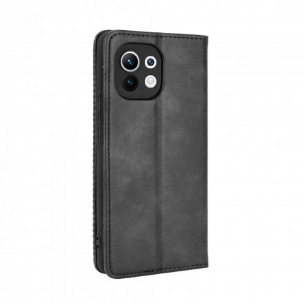 Bescherming Hoesje voor Xiaomi Mi 11 5G Folio-hoesje Vintage Gestileerd Leereffect