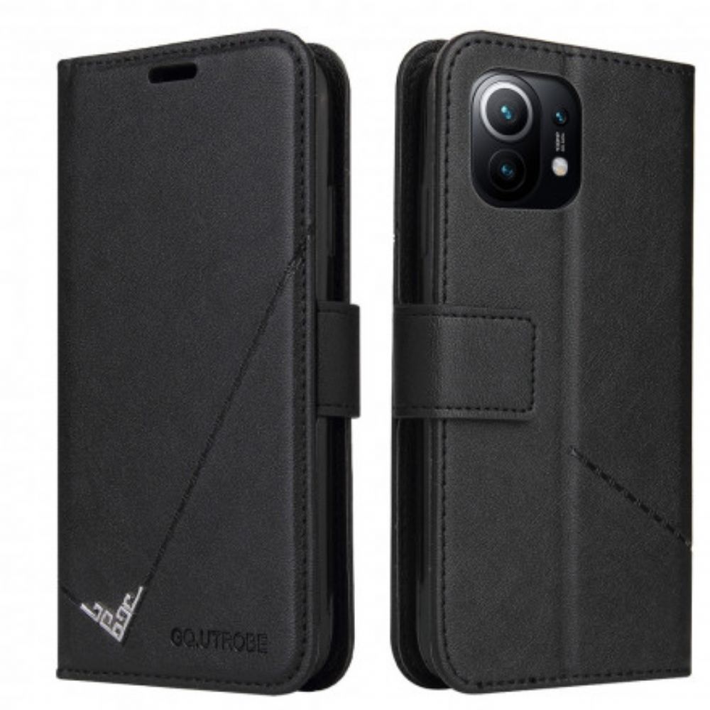 Flip Case voor Xiaomi Mi 11 5G Fancy Kunstleer Metaal Gq.utrobe