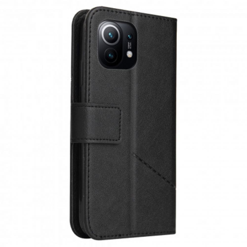 Flip Case voor Xiaomi Mi 11 5G Fancy Kunstleer Metaal Gq.utrobe