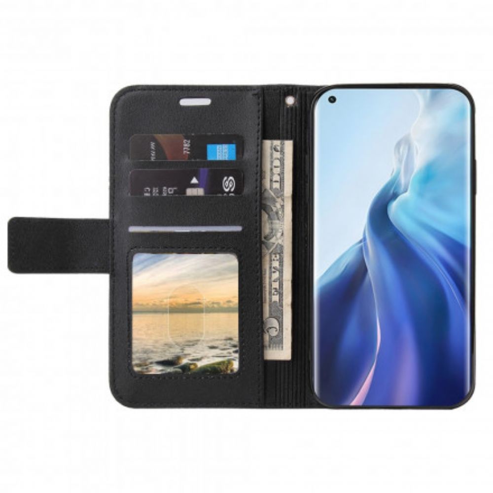 Flip Case voor Xiaomi Mi 11 5G Fancy Kunstleer Metaal Gq.utrobe