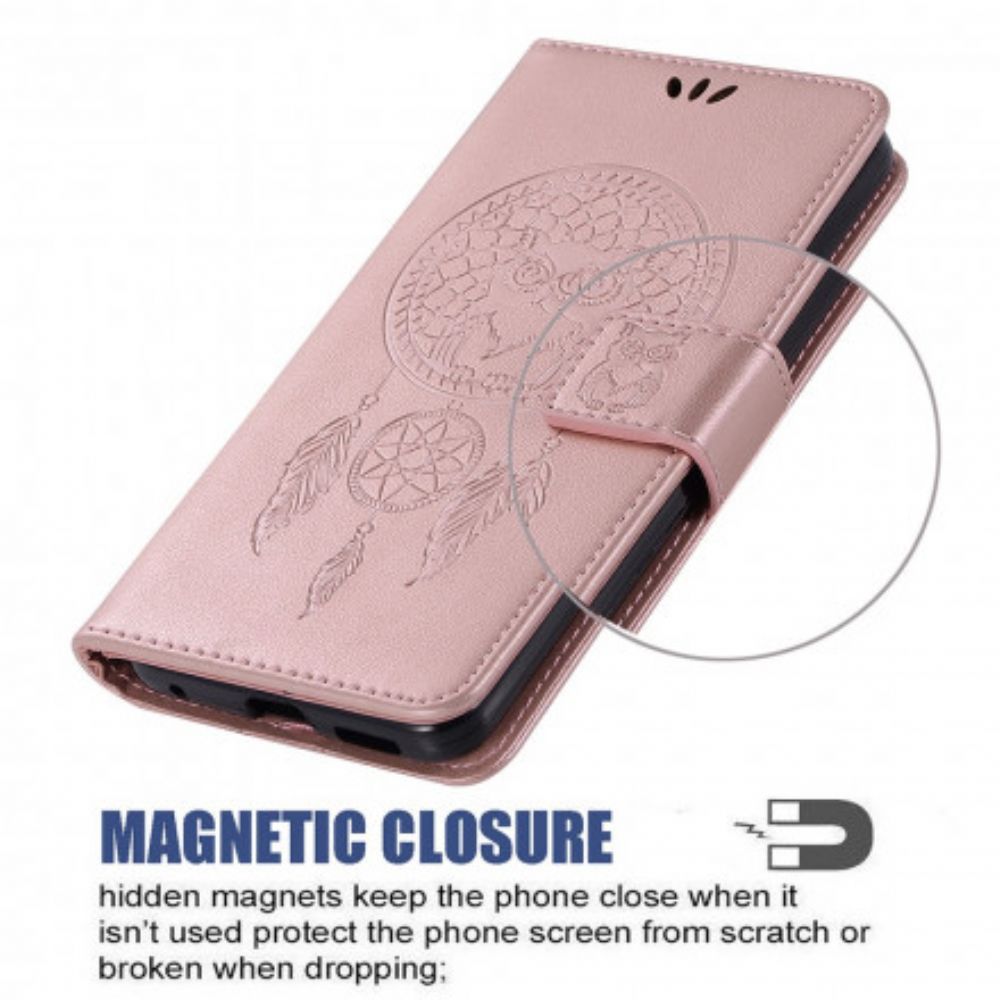 Flip Case voor Xiaomi Mi 11 5G Lederen Effect Dromenvanger Uil