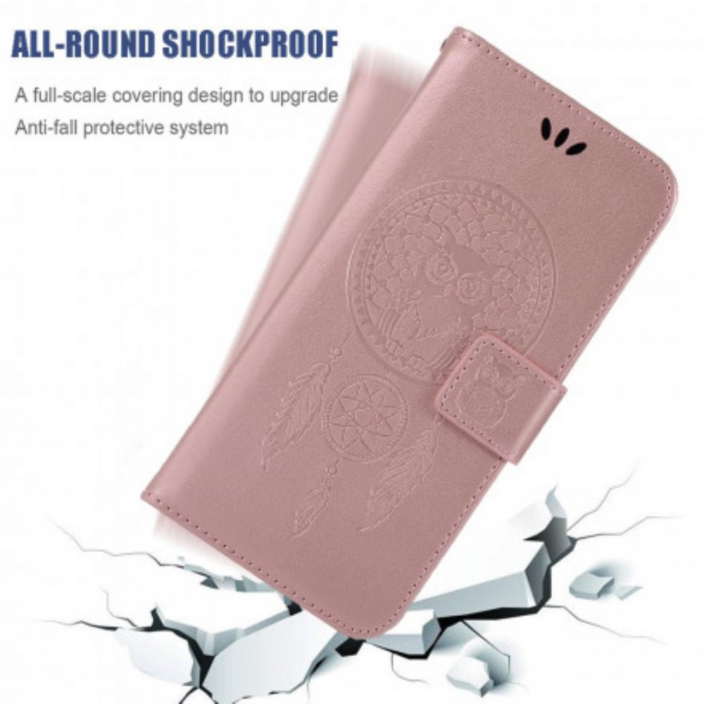 Flip Case voor Xiaomi Mi 11 5G Lederen Effect Dromenvanger Uil