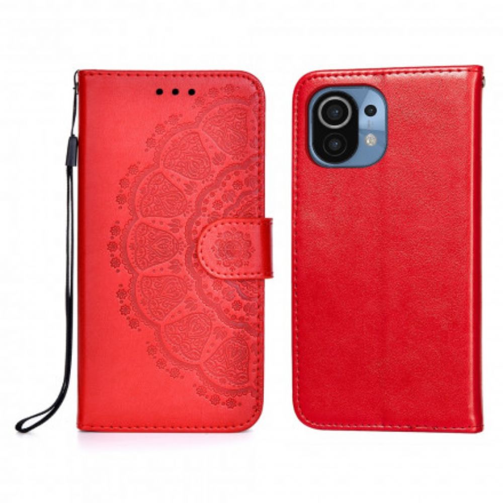 Folio-hoesje voor Xiaomi Mi 11 5G Koraal Mandala