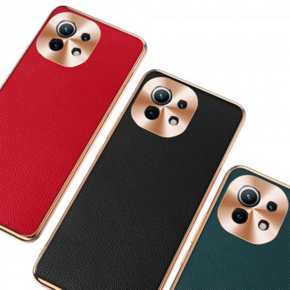 Hoesje voor Xiaomi Mi 11 5G Bescherming Hoesje Echte Lederen Fotomodule Bescherming