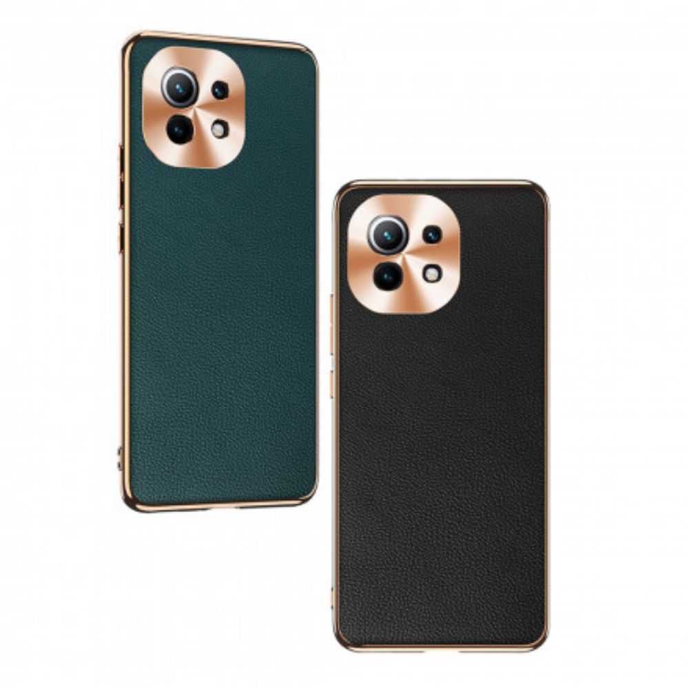 Hoesje voor Xiaomi Mi 11 5G Bescherming Hoesje Echte Lederen Fotomodule Bescherming