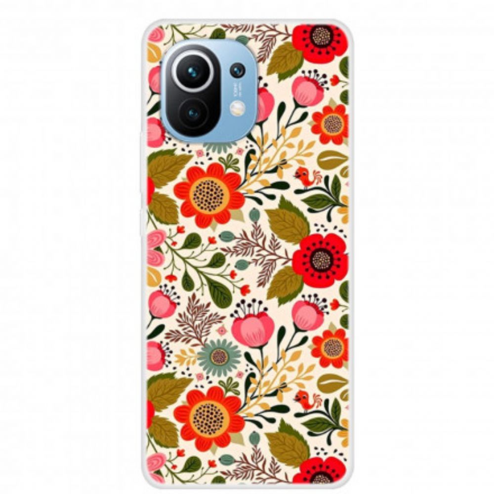 Hoesje voor Xiaomi Mi 11 5G Bloemen Tapijt