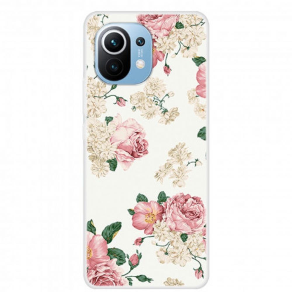 Telefoonhoesje voor Xiaomi Mi 11 5G Vrijheidsbloemen