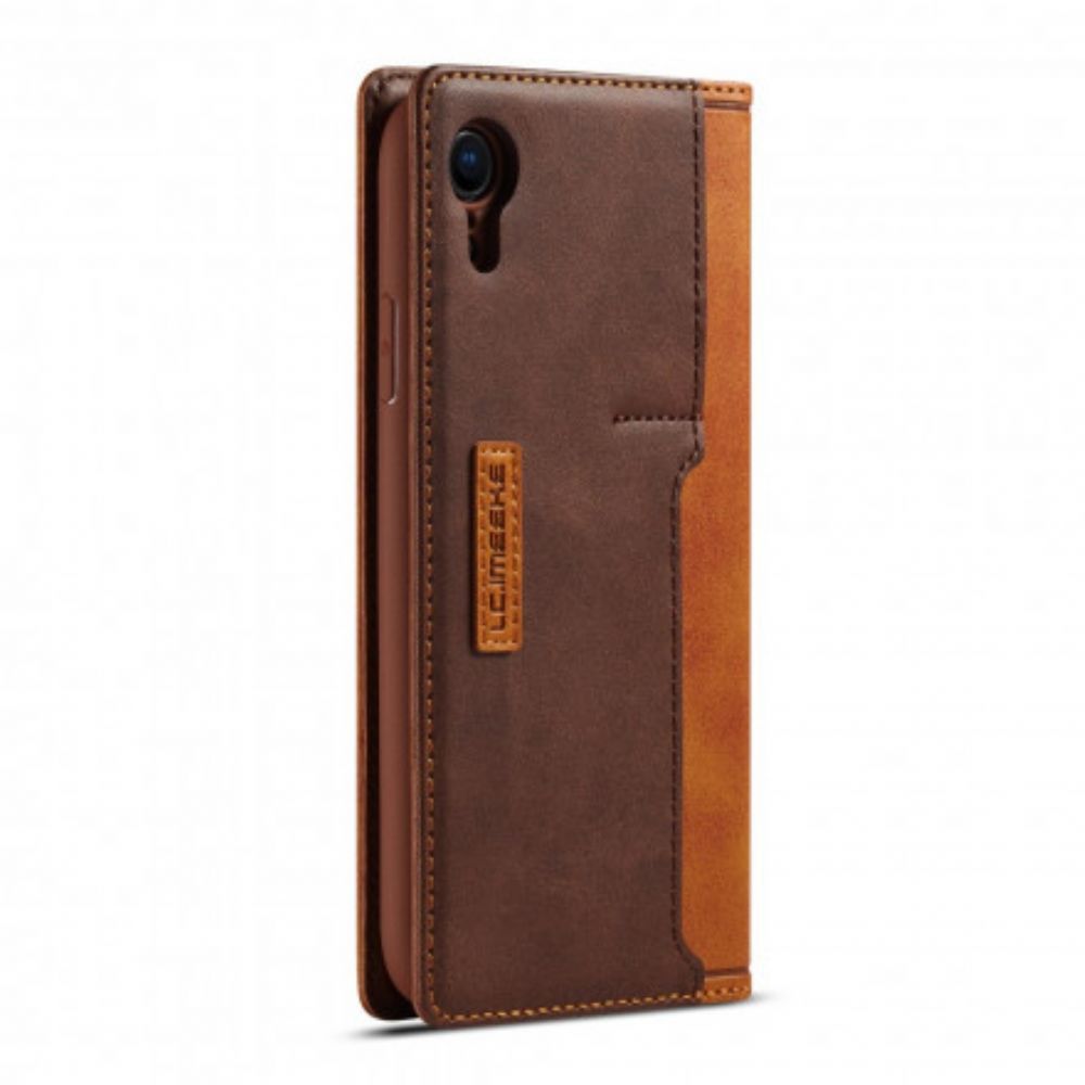 Bescherming Hoesje voor iPhone XR Folio-hoesje Lc-001 Serie Lc.imeeke