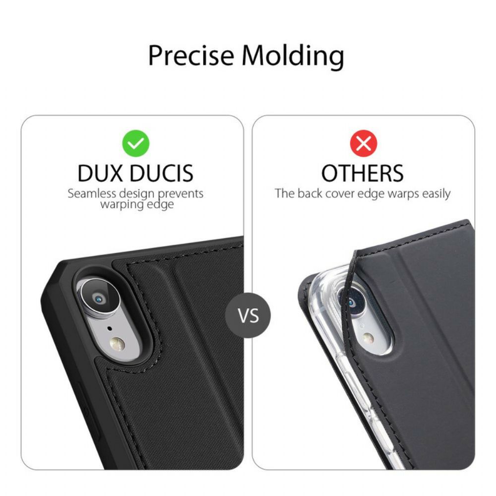 Bescherming Hoesje voor iPhone XR Folio-hoesje Skin X-serie Dux Ducis