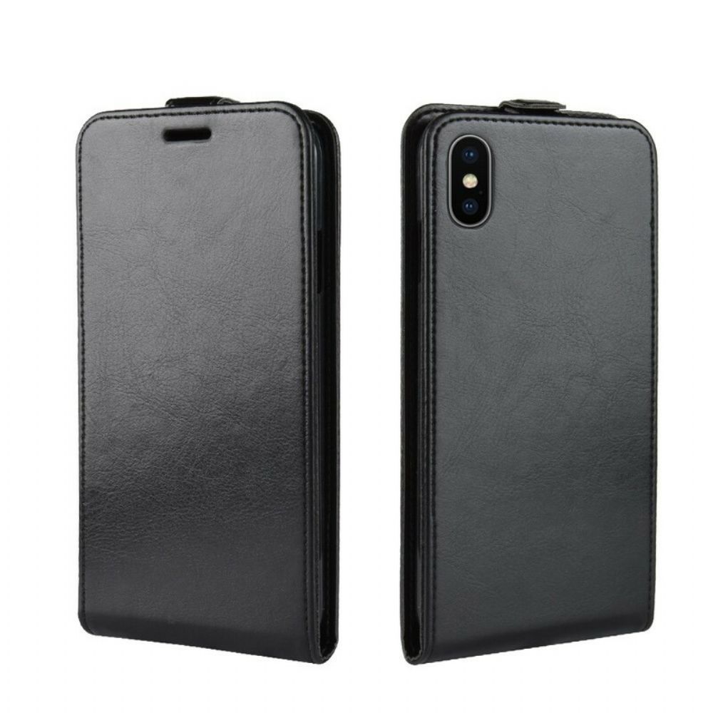 Flip Case voor iPhone XR Folio-hoesje Retro Vouwen