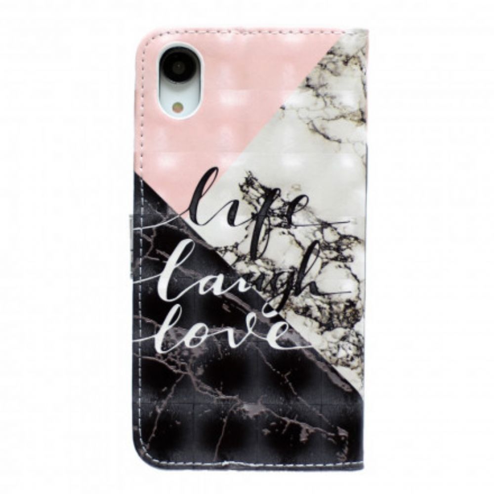 Flip Case voor iPhone XR Leven Lach Liefde